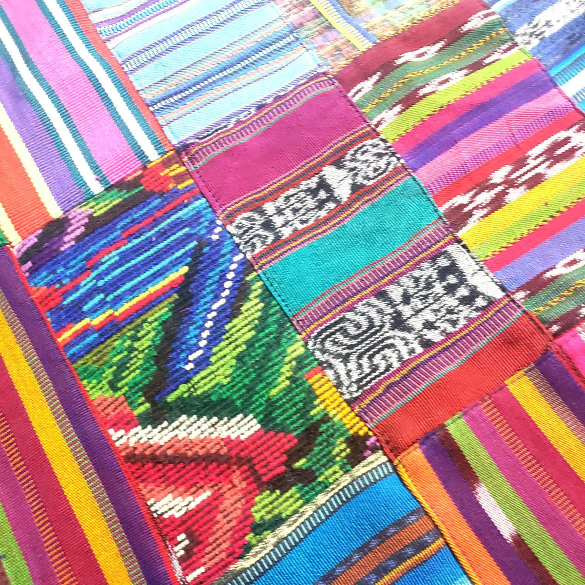 Multicolor Handmade Patchwork QUILT Huipil Throw