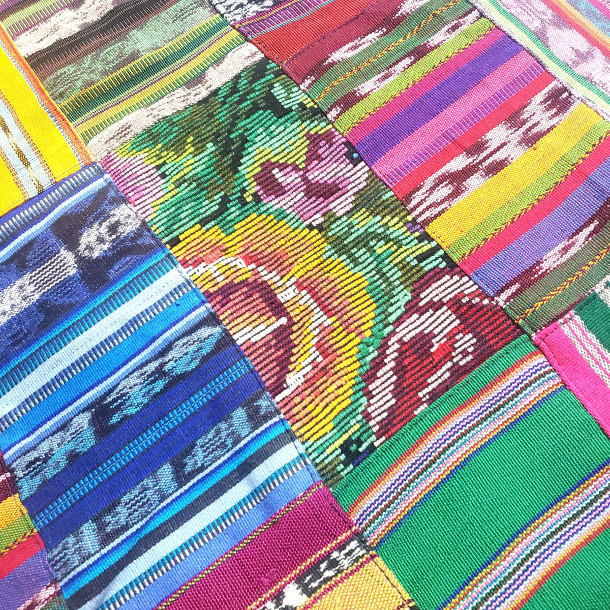 Multicolor Handmade Patchwork QUILT Huipil Throw