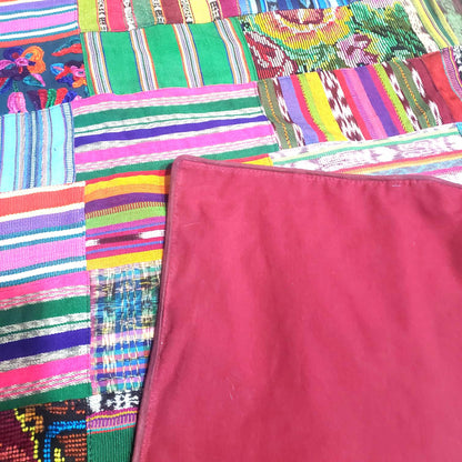 Multicolor Handmade Patchwork QUILT Huipil Throw