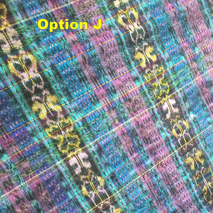 Guatemalan Unique Vintage Ikat Cotton fabric per yard, Hand Woven Ethnic Textile - 700 Corte
