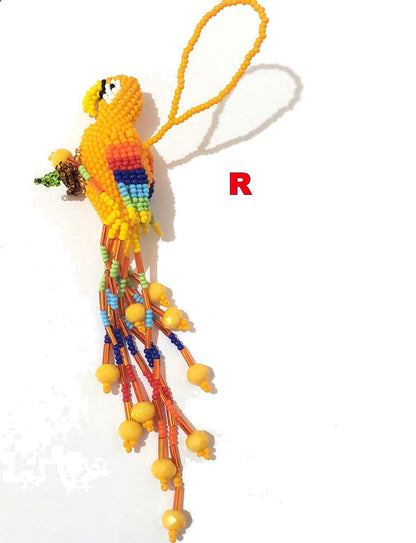 Beaded PARROT Ornament, Czech Glass Bird, For the BIRD Lovers