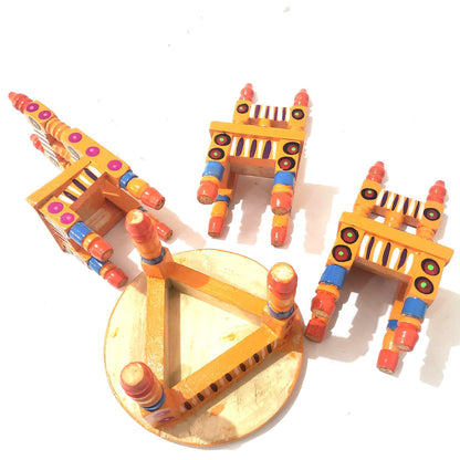 Hand-Painted Pinewood mini TRAY / dish Guatemala, NAHUALA