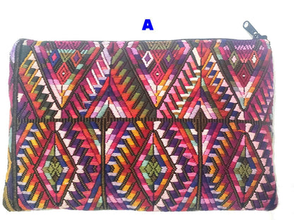 Guatemalan UPCYCLED huipil PURSE, Make Up Bag, HUIPIL Pouch