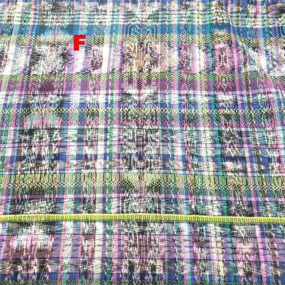 Guatemalan Unique Vintage Ikat Cotton fabric per yard, Hand Woven Ethnic Textile - 700 Corte