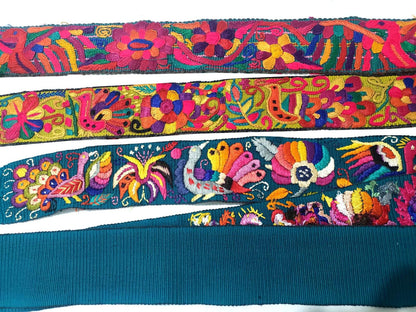 Vintage Guatemalan fajas -handmade embroidered belts-