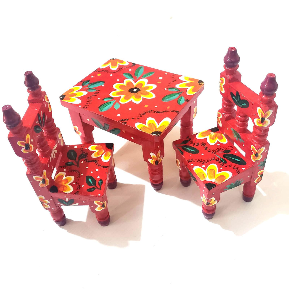 Hand-Painted Pinewood mini TRAY / dish Guatemala, NAHUALA