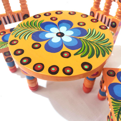 Hand-Painted Pinewood mini TRAY / dish Guatemala, NAHUALA