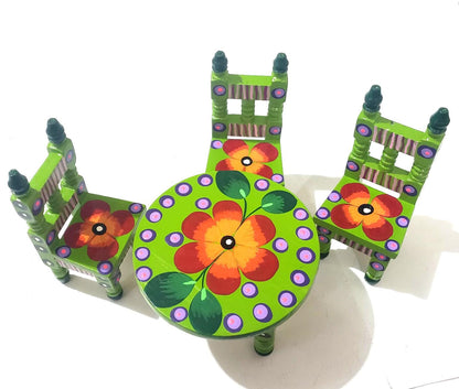 Hand-Painted Pinewood mini TRAY / dish Guatemala, NAHUALA
