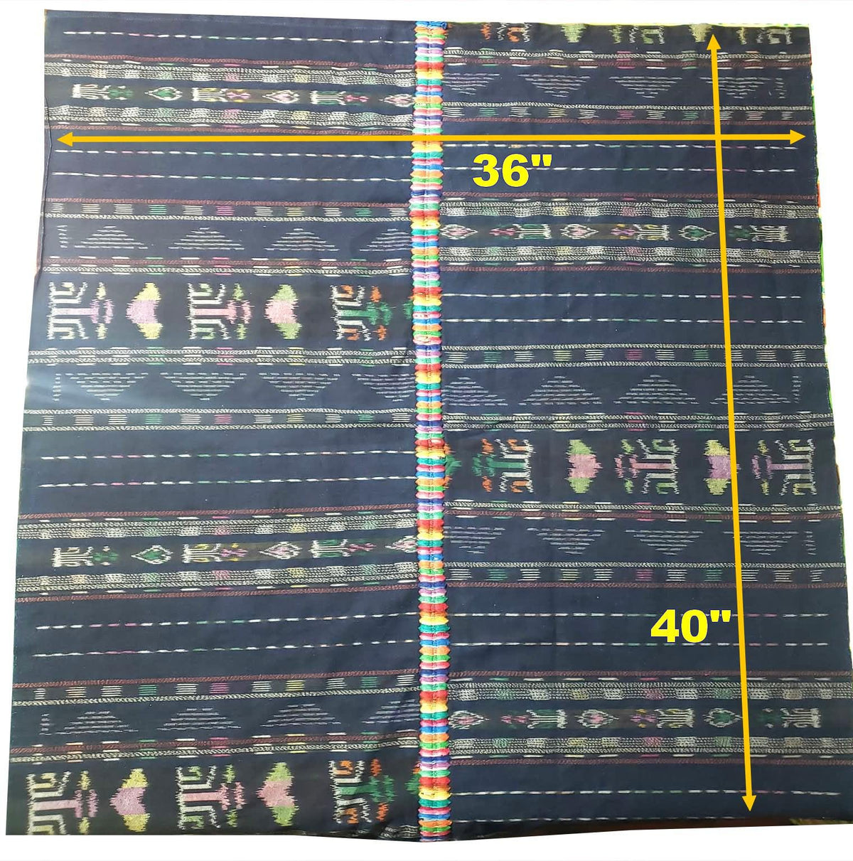 INDIGO Artisan Elegance TABLECLOTH, Embroidered Nahuala Heritage Table Cover, Vibrant Threads Dining Cloth
