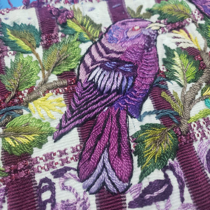 Hand Embroidered Birds Huipil, Vintage Guatemalan Tapestry Blouse, Santiago Atitlan Textile Top, Ethnic Boho Clothing, Custom Tailored Top