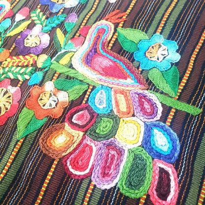 Hand Embroidered Birds Huipil, Vintage Guatemalan Tapestry Blouse, Santiago Atitlan Textile Top, Ethnic Boho Clothing, Custom Tailored Top