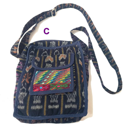 Guatemalan Huipil Leather Crossbody Purse, Fair Trade Artisan Purse