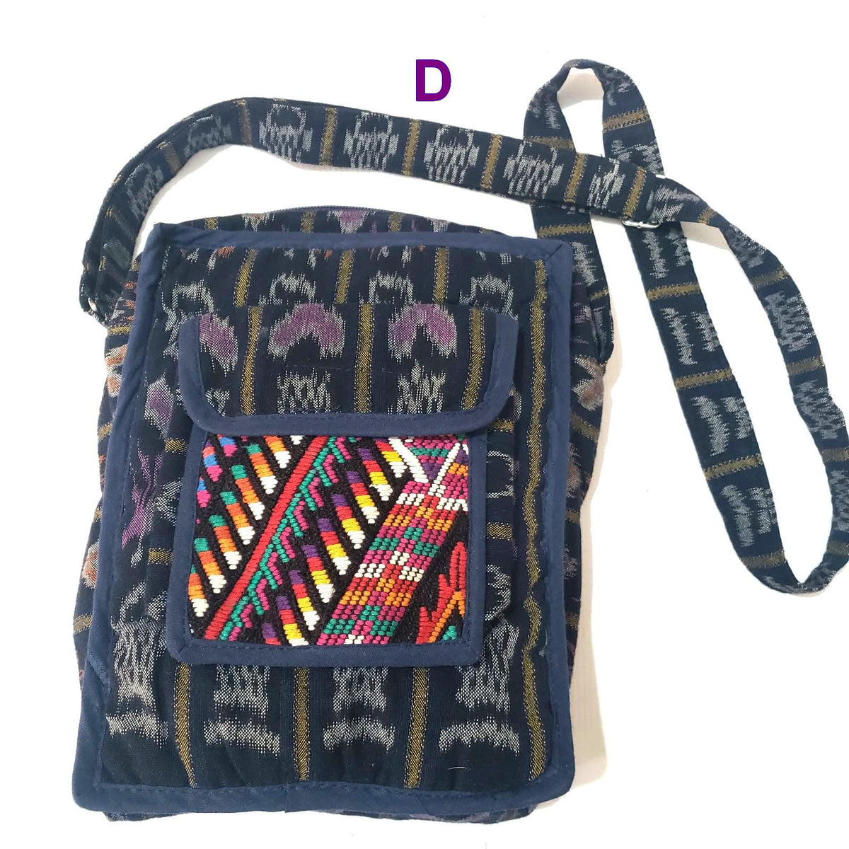 Guatemalan Huipil Leather Crossbody Purse, Fair Trade Artisan Purse