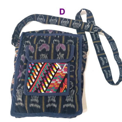 Guatemalan Huipil Leather Crossbody Purse, Fair Trade Artisan Purse
