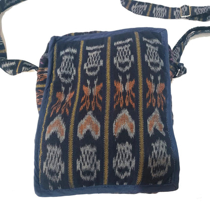 Guatemalan Huipil Leather Crossbody Purse, Fair Trade Artisan Purse