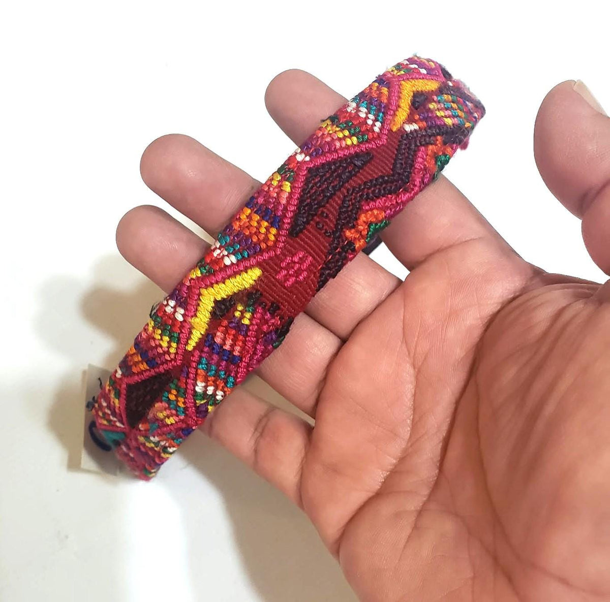 Guatemalan Embroidered Headband, Upcycled Huipil Boho Hair Band, Handwoven Fabric Headband, Mayan Artisan Hair Accessory, Fair Trade Gift