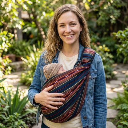 Adjustable Baby Wrap Carrier – 100% Cotton Ergonomic Infant Sling for Newborn to Toddler, Hands-Free Breathable Baby Carrier