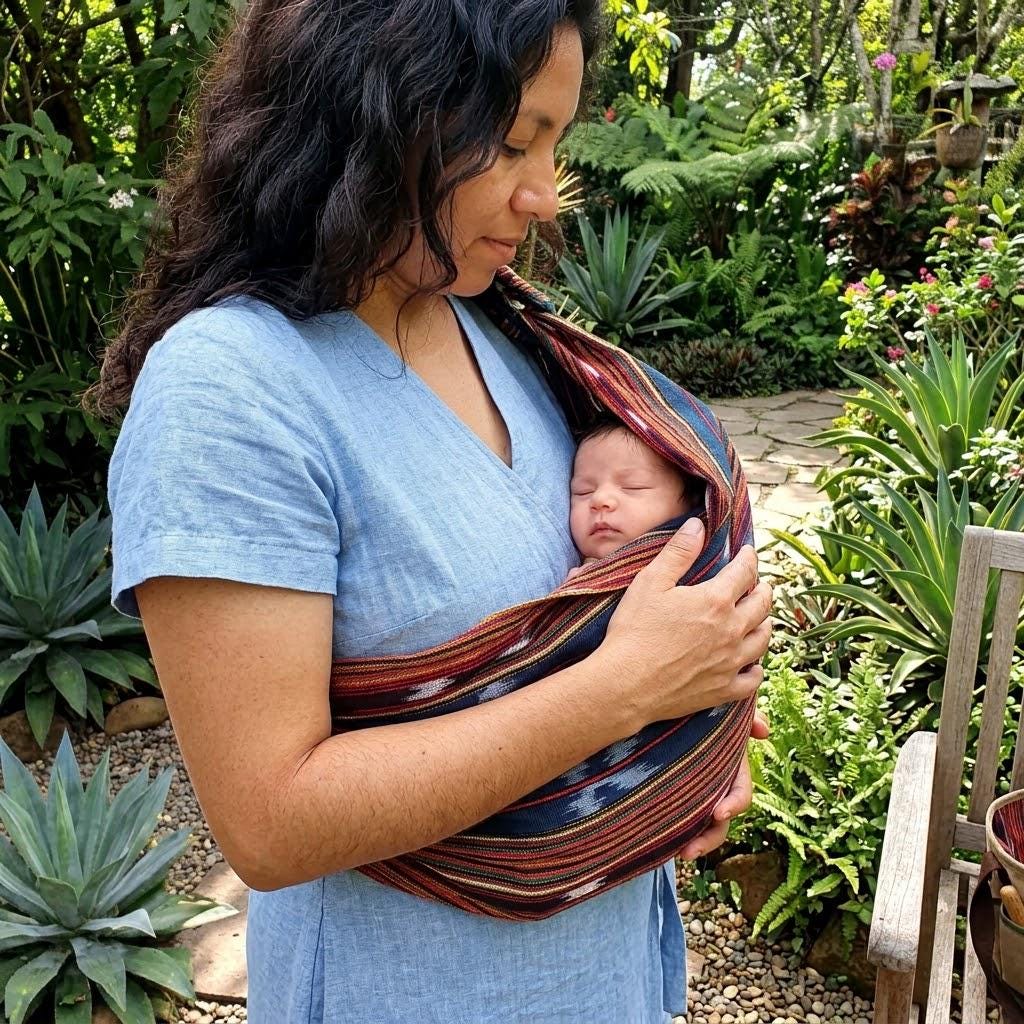 Adjustable Baby Wrap Carrier – 100% Cotton Ergonomic Infant Sling for Newborn to Toddler, Hands-Free Breathable Baby Carrier
