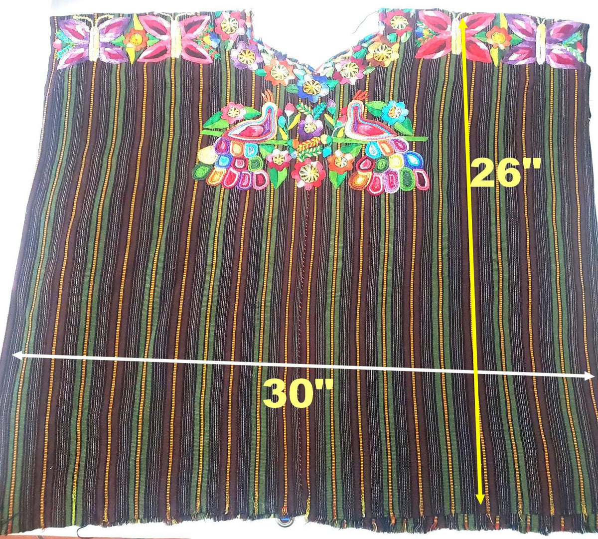 Hand Embroidered Birds Huipil, Vintage Guatemalan Tapestry Blouse, Santiago Atitlan Textile Top, Ethnic Boho Clothing, Custom Tailored Top