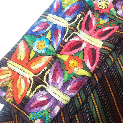 Hand Embroidered Birds Huipil, Vintage Guatemalan Tapestry Blouse, Santiago Atitlan Textile Top, Ethnic Boho Clothing, Custom Tailored Top