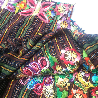 Hand Embroidered Birds Huipil, Vintage Guatemalan Tapestry Blouse, Santiago Atitlan Textile Top, Ethnic Boho Clothing, Custom Tailored Top