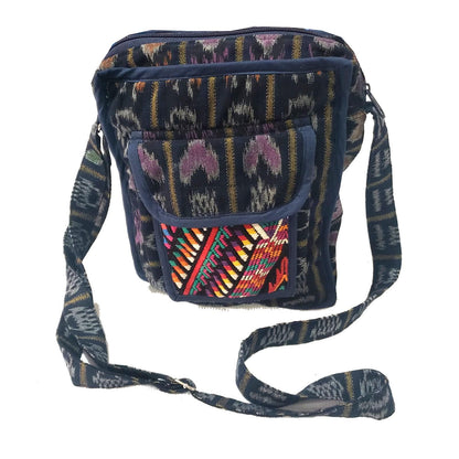 Guatemalan Huipil Leather Crossbody Purse, Fair Trade Artisan Purse