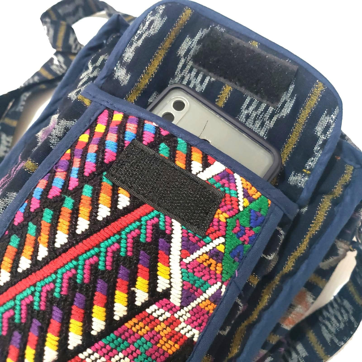 Guatemalan Huipil Leather Crossbody Purse, Fair Trade Artisan Purse