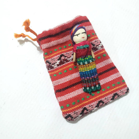 Guatemalan Worry Dolls – 2" Handmade Mayan Textile Dolls (1 Pack)