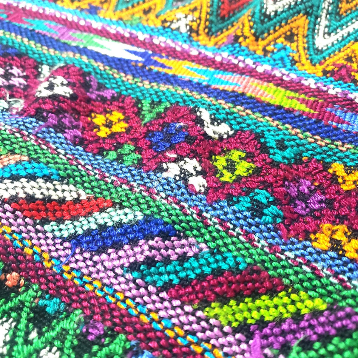 Cotton Unique Black Handmade WEAVED -San MARTIN JILOTEPEQUE- Huipil