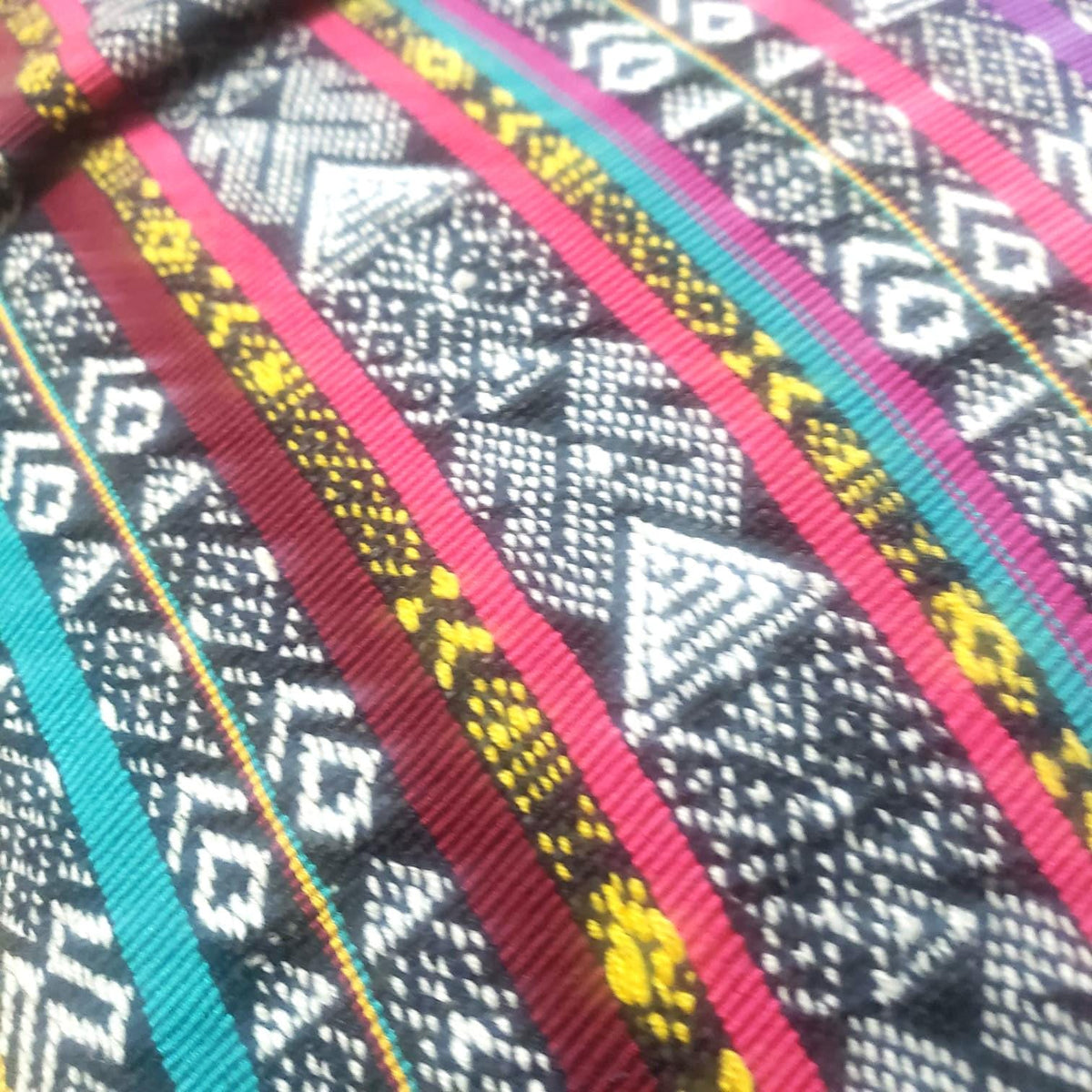Handwoven Guatemalan Ikat Pillow Cover | Mayan Cotton Throw Cushion | Boho Ethnic Pillow Case 18x18 Custom Size Home Decor