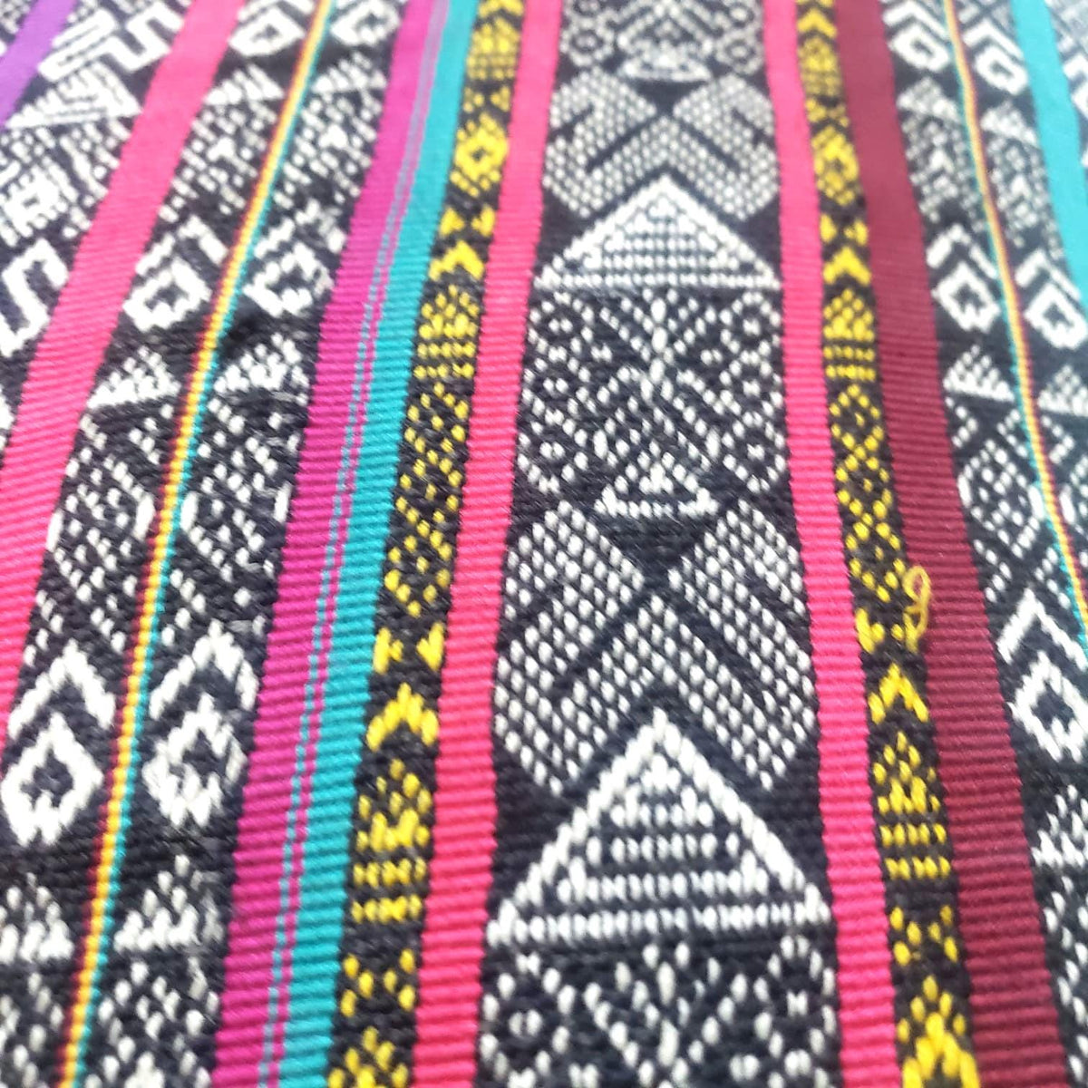 Handwoven Guatemalan Ikat Pillow Cover | Mayan Cotton Throw Cushion | Boho Ethnic Pillow Case 18x18 Custom Size Home Decor