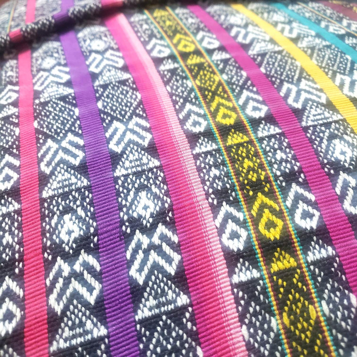 Handwoven Guatemalan Ikat Pillow Cover | Mayan Cotton Throw Cushion | Boho Ethnic Pillow Case 18x18 Custom Size Home Decor