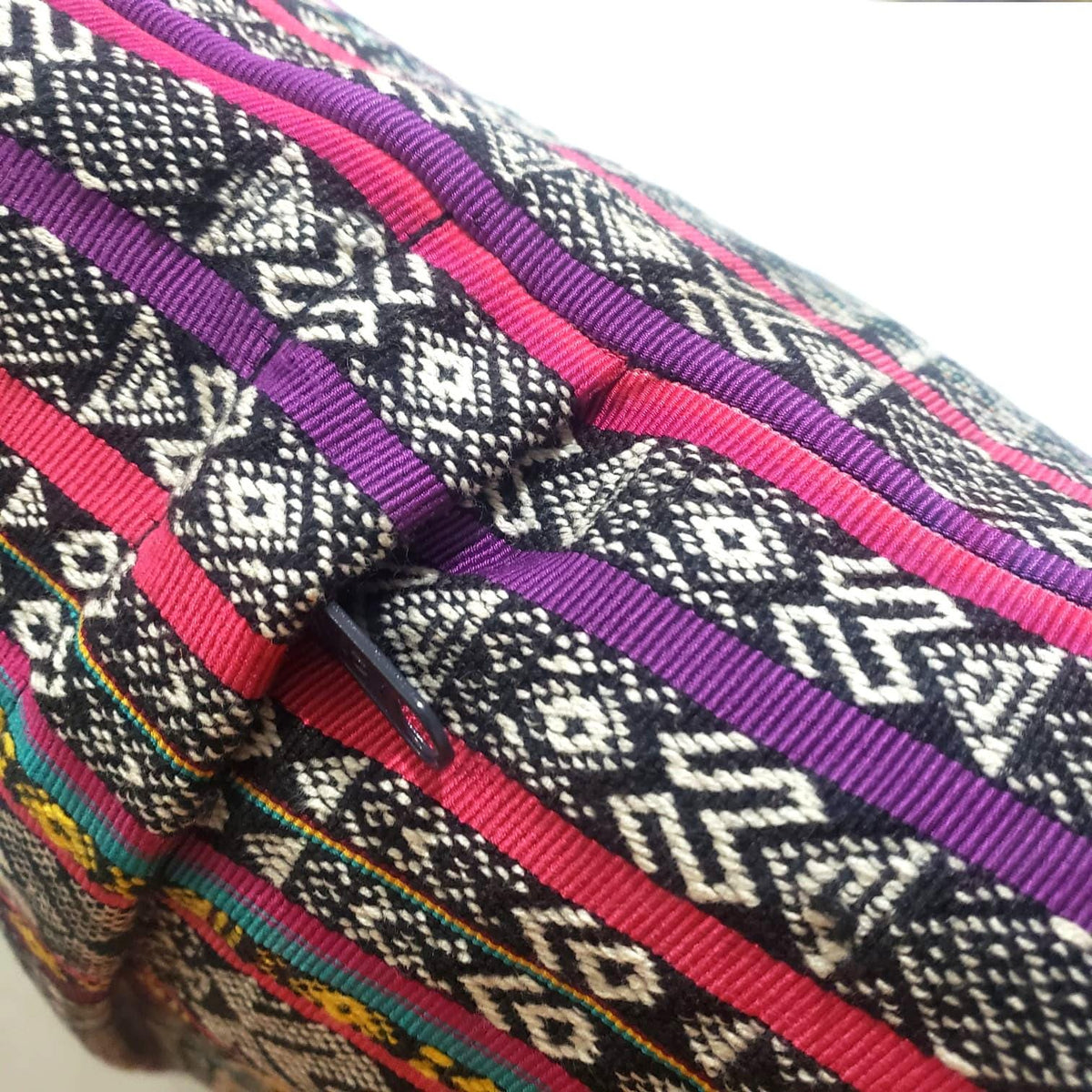 Handwoven Guatemalan Ikat Pillow Cover | Mayan Cotton Throw Cushion | Boho Ethnic Pillow Case 18x18 Custom Size Home Decor
