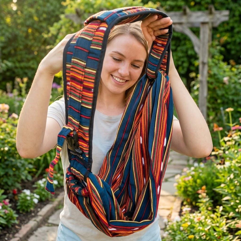 Adjustable Baby Wrap Carrier – 100% Cotton Ergonomic Infant Sling for Newborn to Toddler, Hands-Free Breathable Baby Carrier
