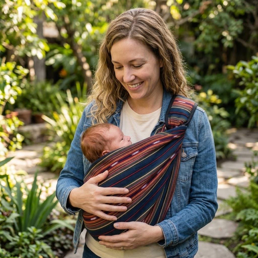 Adjustable Baby Wrap Carrier – 100% Cotton Ergonomic Infant Sling for Newborn to Toddler, Hands-Free Breathable Baby Carrier