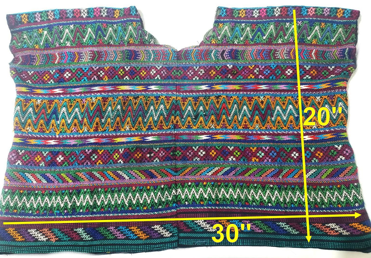 Cotton Unique Black Handmade WEAVED -San MARTIN JILOTEPEQUE- Huipil