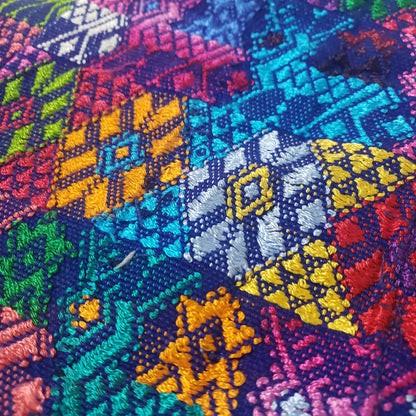 Handwoven Mayan Huipil Blouse, Tactic Alta Verapaz Guatemalan Top, Boho Embroidered Short Blouse 30x19, Authentic Fair Trade Top