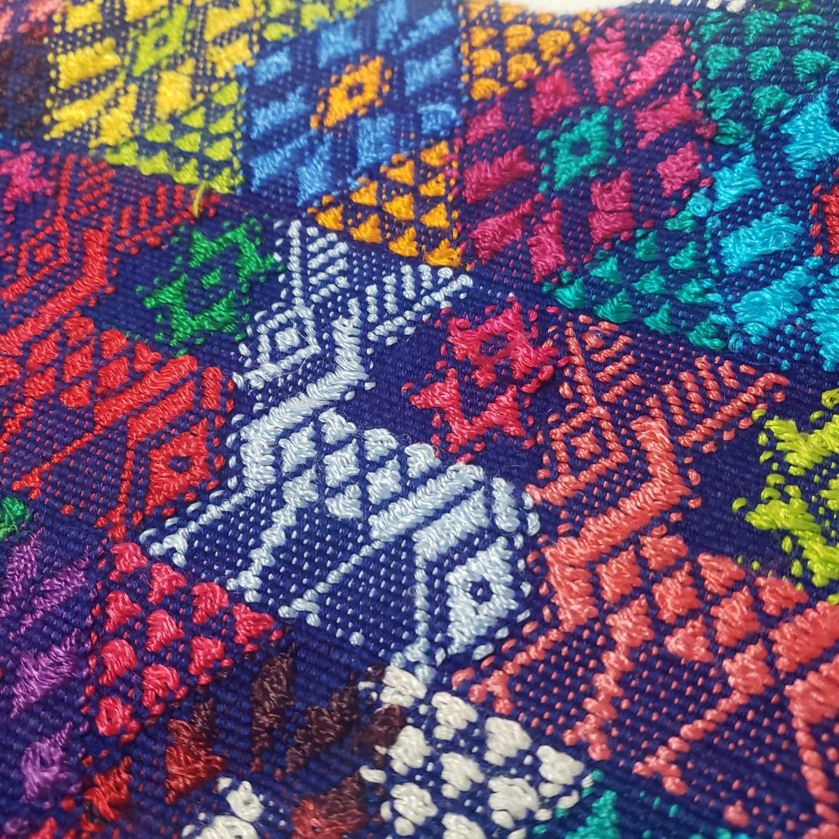 Handwoven Mayan Huipil Blouse, Tactic Alta Verapaz Guatemalan Top, Boho Embroidered Short Blouse 30x19, Authentic Fair Trade Top