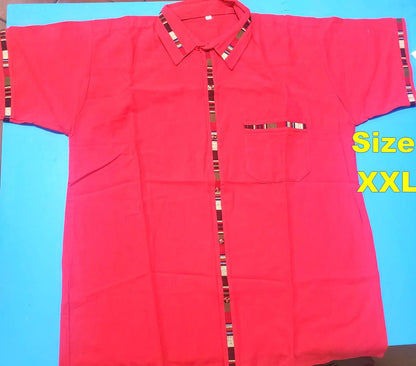 Men's Handwoven Accent Button Down Shirt, Guatemalan Fair Trade Short Sleeve Top, Breathable Cotton Summer Shirt