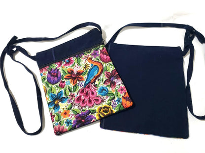Upcycled Guatemalan Huipil Crossbody Bag | Handwoven Floral Shoulder Purse | Boho Artisan Canvas Travel Bag | Sustainable Mayan Gift for Her