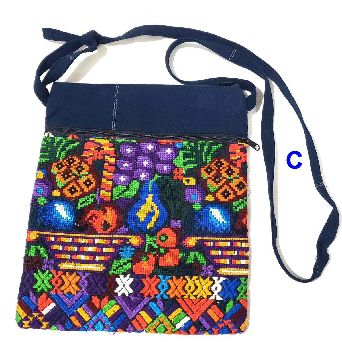 Upcycled Guatemalan Huipil Crossbody Bag | Handwoven Floral Shoulder Purse | Boho Artisan Canvas Travel Bag | Sustainable Mayan Gift for Her