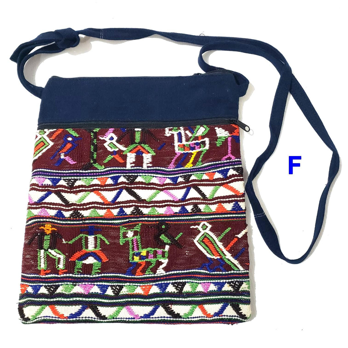 Upcycled Guatemalan Huipil Crossbody Bag | Handwoven Floral Shoulder Purse | Boho Artisan Canvas Travel Bag | Sustainable Mayan Gift for Her