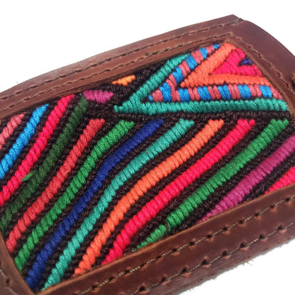 Handwoven Guatemalan Huipil Luggage Tag – Upcycled Textile Travel ID (Fair Trade)