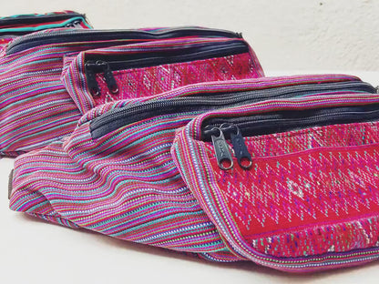 Guatemalan LARGE Weaved  Multipocket FANNY PACK