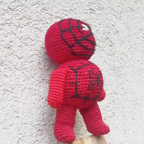 Guatemala Stress Relief Crocheted Cotton Hacky Sacks SPIDERMAN TOY