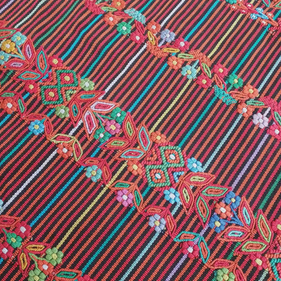 Vintage Handwoven Cotton Aguacatan Guatemalan textile fabric per yard