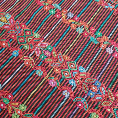 Vintage Handwoven Cotton Aguacatan Guatemalan textile fabric per yard