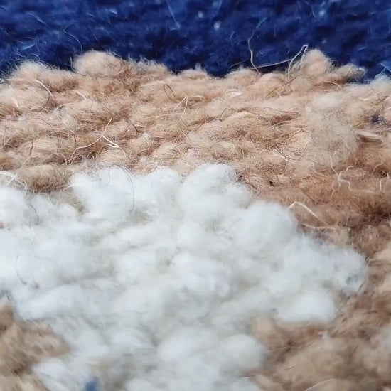 Handwoven WOOL RUG made in MOMOSTENANGO Guatemala / Geometric pattern