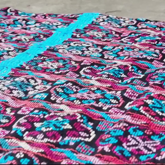 Unique Guatemala Handmade WEAVED Cotton multicolor ZUNIL Corte -Fabric per yard-