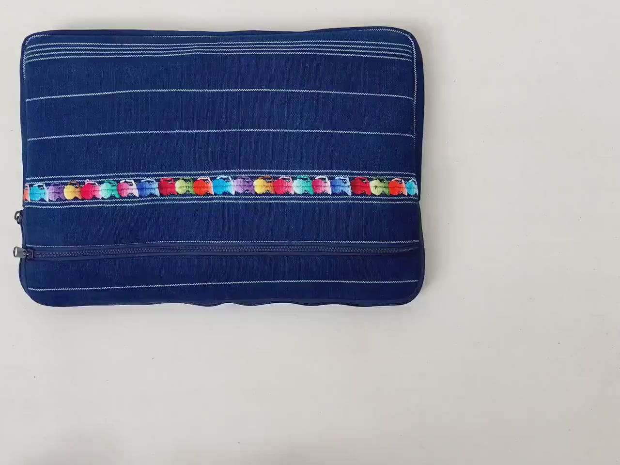 Embroidered Laptop Case: Guatemalan Fair Trade Padded Sleeve